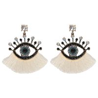 Fashion Alloy Diamond Devil's Eye Tassel Earrings Nhjq153555 sku image 3