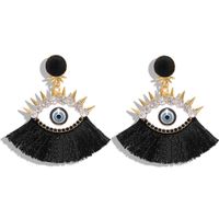 Fashion Alloy Diamond Devil's Eye Tassel Earrings Nhjq153555 sku image 10