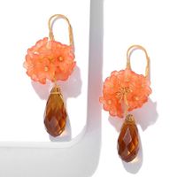 European And American Trend New Drop-shaped Flower Earrings Nhjq148994 main image 3