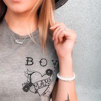 2019 Herbst Neuen Stil Momo Brief Halskette Kreative Love Paar Zeichen Dating Geschenk Anhänger Halskette Frauen main image 1