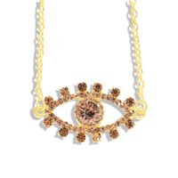 Creative Big Eye Artificial Gemstone Alloy Necklace Nhjq149028 main image 9