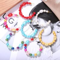 Europäische Und Amerikanische Trend Nil Verträumte Farbe Perlen Ohrringe Mode Kreative Baub Gleiche C-förmige Perlens Chmuck Ohrringe main image 5