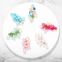 Fashion Candy Color Pearl Pendant Earrings Nhjq149036 main image 4