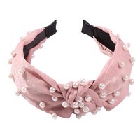 European And American Style Wide Version Of The Cross Pearl Fabric Headband Nhmd149047 main image 7