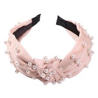 European And American Style Wide Version Of The Cross Pearl Fabric Headband Nhmd149047 main image 10