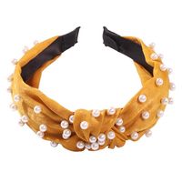 European And American Style Wide Version Of The Cross Pearl Fabric Headband Nhmd149047 main image 12