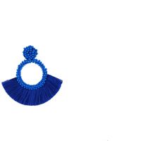 Fashion Beaded Fan-shaped Tassel Earrings Nhas149063 main image 5