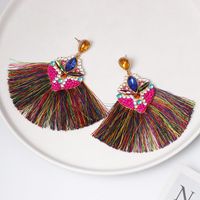 New Diamond-studded Geometric Tassel Long Earrings Nhjj149076 main image 2