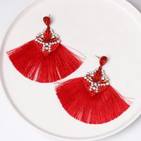 New Diamond-studded Geometric Tassel Long Earrings Nhjj149076 main image 3