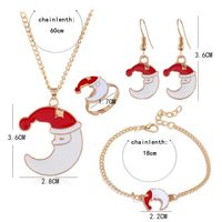 Fashion Christmas 4 Pics Jewelry Set Elk Bells Earrings Necklace Ring Bracelet Nhpv149116 main image 6