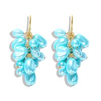 Fashion Candy Color Pearl Pendant Earrings Nhjq149036 sku image 1