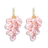 Fashion Candy Color Pearl Pendant Earrings Nhjq149036 sku image 2