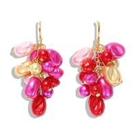 Fashion Candy Color Pearl Pendant Earrings Nhjq149036 sku image 3
