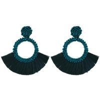 Fashion Beaded Fan-shaped Tassel Earrings Nhas149063 sku image 3
