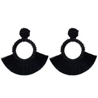 Fashion Beaded Fan-shaped Tassel Earrings Nhas149063 sku image 4