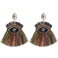 Fashion Vintage Diamond Eye Tassel Earrings Nhjj149091 sku image 3