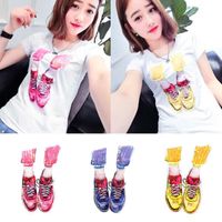 Cute Pink Shoes Multicolor Sequin Embroidery T-shirt Cloth Stickers Nhlt153704 main image 1