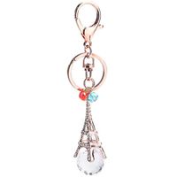 Fashion Artificial Gemstone Paris Eiffel Tower Keychain Nhmm153731 main image 2