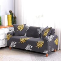 Grenz Überschreitende Versorgung Milch Seide Bedruckte Sofa Bezug Dunkelgraue Blatt Bedruckte All-inclusive-sofa Bezug Stretch-sofa Bezug main image 3