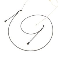 Stylish Minimalist Black Airplane Pendant Glasses Chain Nhbc153886 main image 4