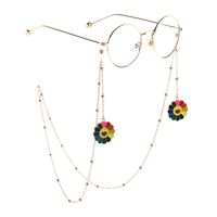 Fashion Chain Golden Sunflower Beaded Glasses Chain Nhbc153898 main image 2