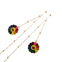 Fashion Chain Golden Sunflower Beaded Glasses Chain Nhbc153898 main image 4