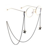 Fashion Simple Black Cartoon Palm Pendant Glasses Chain Nhbc153902 main image 1