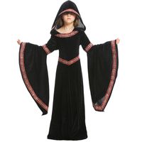 Pixel Europe 15 Médiévale Costume Halloween Fille De Vêtements Noir Taille Motif Enfants Des Vêtements De Théâtre De Costume De Scène main image 1