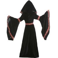 Probieren Sie Europa 15 Mittelalter Liche Kostüme Halloween Mädchen Kostüme Schwarze Taille Muster Kinder Kleidung Drama Bühnen Kleidung main image 6