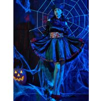 Halloween Cosplay Costume Vampire Retro Embroidery Print Zombie Dress Nhfe153923 main image 1