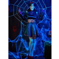Halloween Cosplay Costume Vampire Retro Embroidery Print Zombie Dress Nhfe153923 main image 5