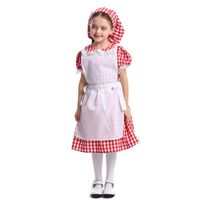 American Dernier Siècle Ferme Costume Halloween Fairy Tale Cosplay Dentelle Rouge Plaid Bière Costume Petite Fille main image 3