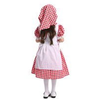 American Dernier Siècle Ferme Costume Halloween Fairy Tale Cosplay Dentelle Rouge Plaid Bière Costume Petite Fille main image 6