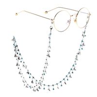 Fashion Gold Rhinestone Shell Glasses Chain Nhbc153904 sku image 1