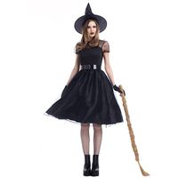 Halloween Cosplay Costume New Black Yarn Witch Suit Nhfe153914 sku image 1