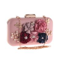 European And American Hand-held Rose Flower Package Hard Shell Evening Bag Nhyg154070 main image 3
