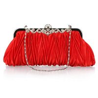 White Red Purple Solid Color Square Evening Bags main image 1