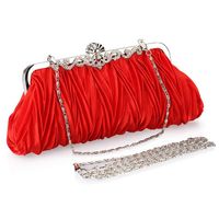 White Red Purple Solid Color Square Evening Bags main image 13