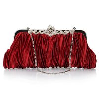 White Red Purple Solid Color Square Evening Bags main image 11