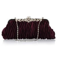 White Red Purple Solid Color Square Evening Bags main image 12