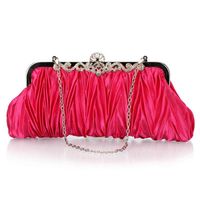 White Red Purple Solid Color Square Evening Bags main image 6