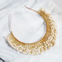 Miallo Kreative Braut Schmuck Europäische Und Amerikanische Luxus Hand Gefertigte Perlen Stirnband Geburtstags Feier Kleid Kopfschmuck Zubehör main image 1