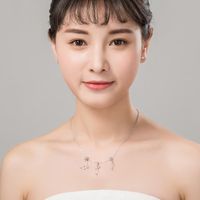 S925 Abstrakte Asymmetrische Sterling Silber Halskette Weibliche Koreanische Mode Persönlichkeit Schlüsselbein Kette Kalten Wind Hals Schmuck main image 4
