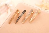 Coréen Style Simple Strass Barrettes Diamant Broches Accessoires De Cheveux De Bijoux Coréens Vente Chaude Bec De Canard Clip Gros main image 3