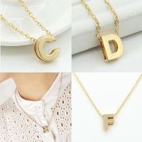 Fashion Alloy 26 Letter Necklace Nhdp154401 main image 1