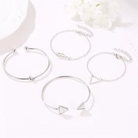 Alloy Knotted Triangle Honeycomb Bracelet Four-piece Nhdp154404 main image 3