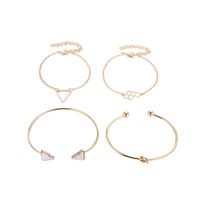 Alloy Knotted Triangle Honeycomb Bracelet Four-piece Nhdp154404 main image 8