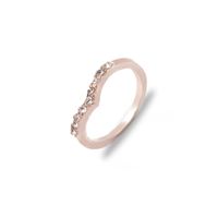 1385 Koreanischer Exquisiter Schmuck Großhandel V-förmiges Einzigartiges Design Diamant Kleiner Finger Ring Schwanz Ring main image 6