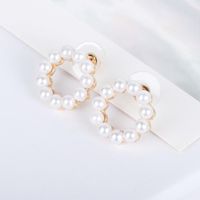 Simple Style Geometric Plating Alloy Artificial Gemstones Earrings main image 8