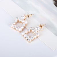 Simple Style Geometric Plating Alloy Artificial Gemstones Earrings main image 5